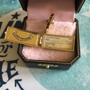 Juicy Couture Jewelry - Juicy Couture Rare Cheque Book Gold Charm w/ Box Juicy Couture Jewelry - Juicy Couture Rare Cheque Book Gold Charm w/ Box
